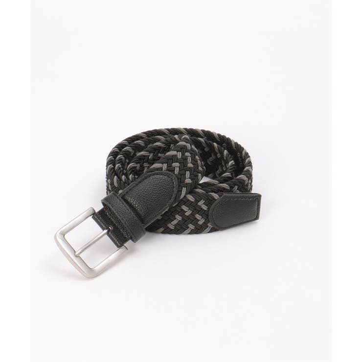 チャコール | ストレッチゴムメッシュベルトMIX | ikka 