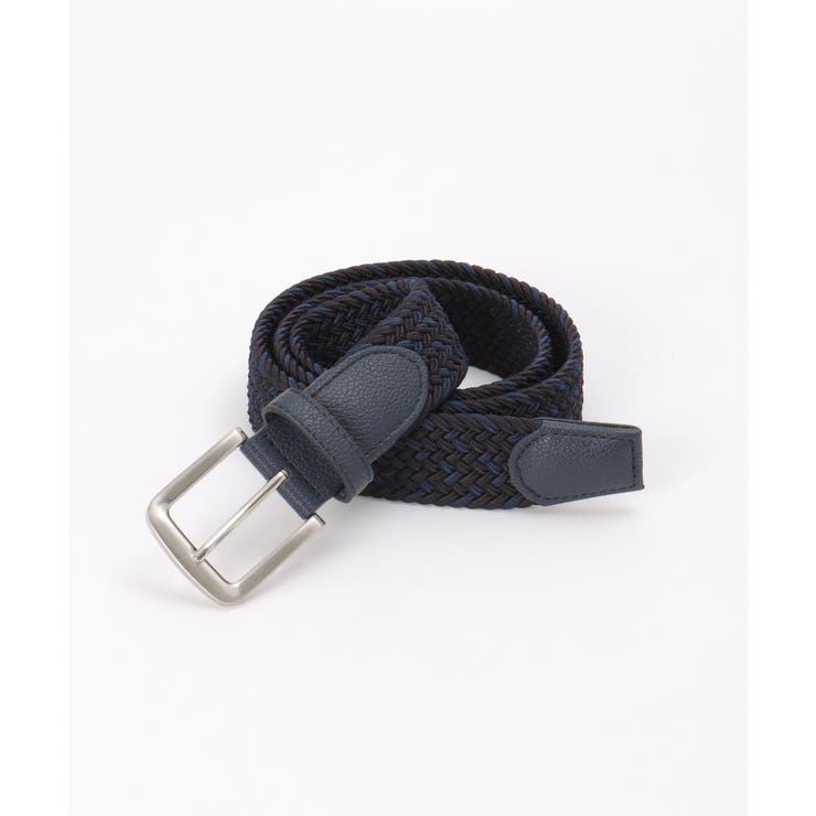 ネイビーブルー | ストレッチゴムメッシュベルトMIX | ikka 