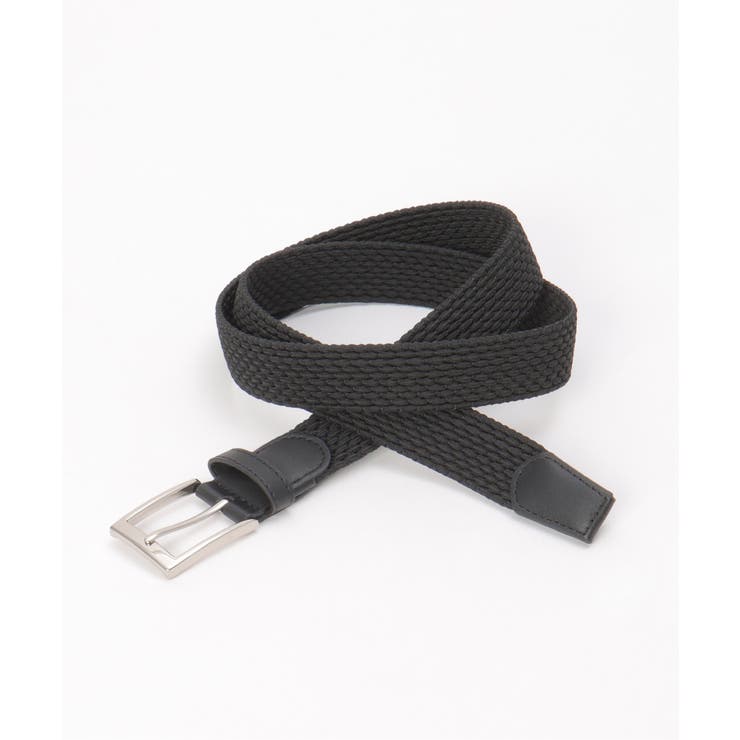 ブラック | ストレッチゴムメッシュベルト | ikka 