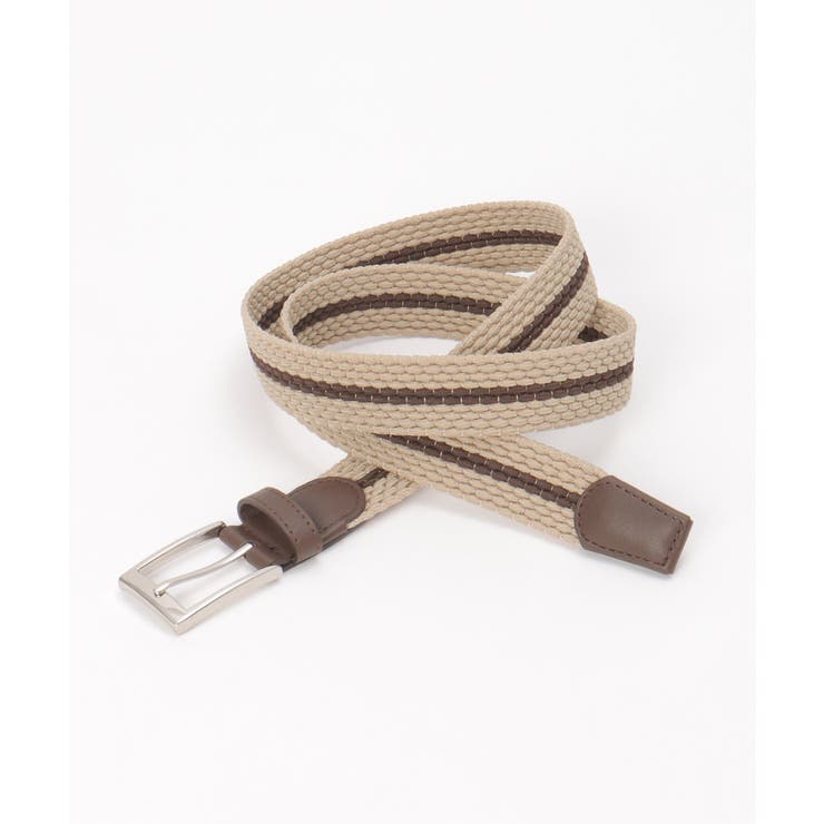 ベージュ | ストレッチゴムメッシュベルト | ikka 