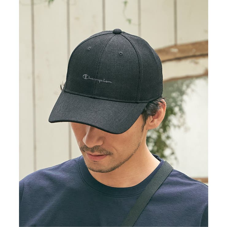 ブラック | Champion チャンピオン リネンライクキャップ | ikka 