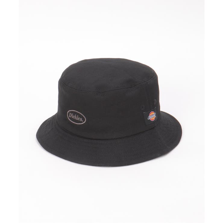 ブラック | Dickies ディッキーズ ロゴ刺繍バケットハット | ikka 