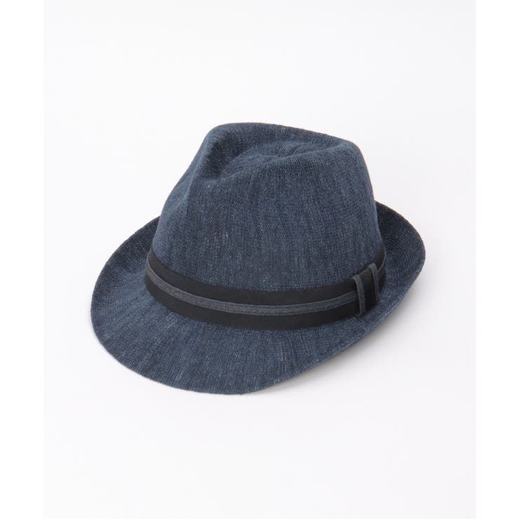 ネイビーブルー | リネンMIX中折ハット | ikka 