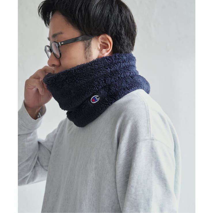 ネイビーブルー | Champion ファータッチネックウォーマー | ikka 
