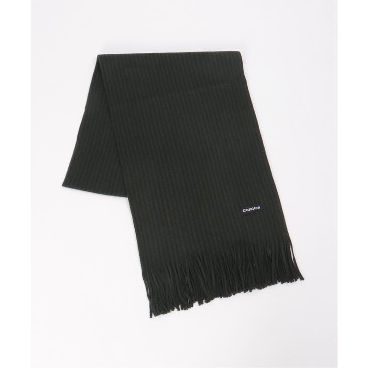 ブラック | 【抗菌防臭】ラッセルシャドーストライプマフラー | ikka 