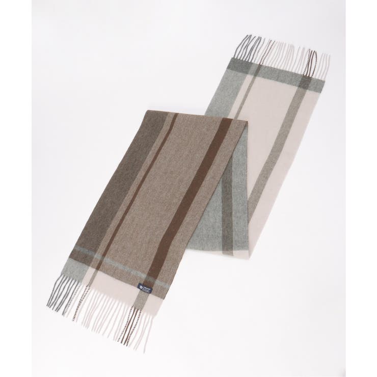 ウールパネルヘリンボーンマフラー | ikka  | 詳細画像11 