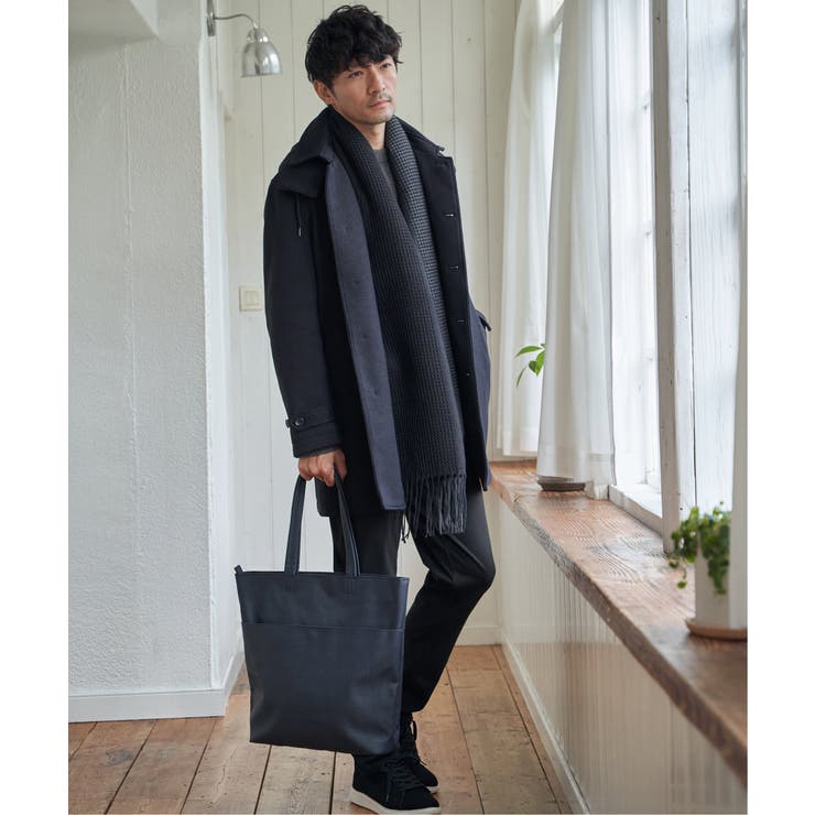 【抗菌防臭】編地切り替えワイドマフラー | ikka  | 詳細画像2 