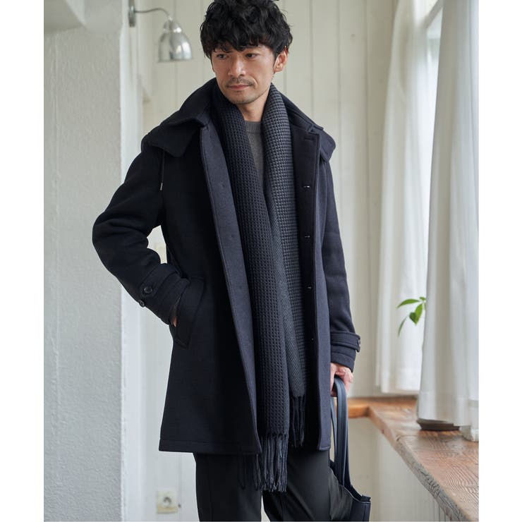 【抗菌防臭】編地切り替えワイドマフラー | ikka  | 詳細画像5 