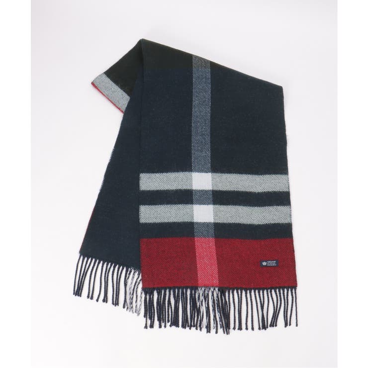 ワイン | 【抗菌防臭】リバーシブルチェックマフラー | ikka 