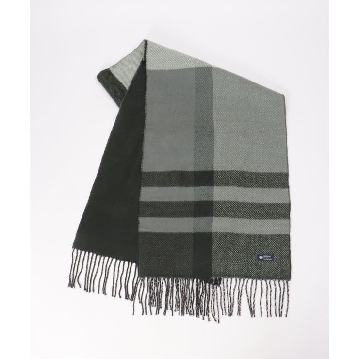 ブラック | 【抗菌防臭】リバーシブルチェックマフラー | ikka 