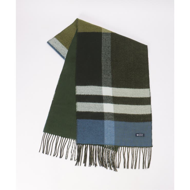 グリーン | 【抗菌防臭】リバーシブルチェックマフラー | ikka 