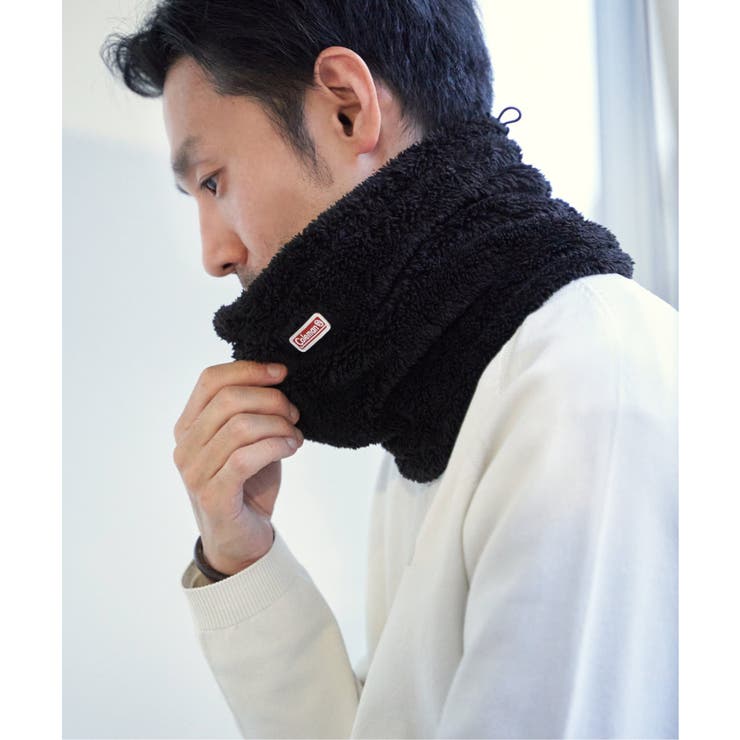 ブラック | 【WEB限定】Coleman ボアネックウォーマー | ikka 