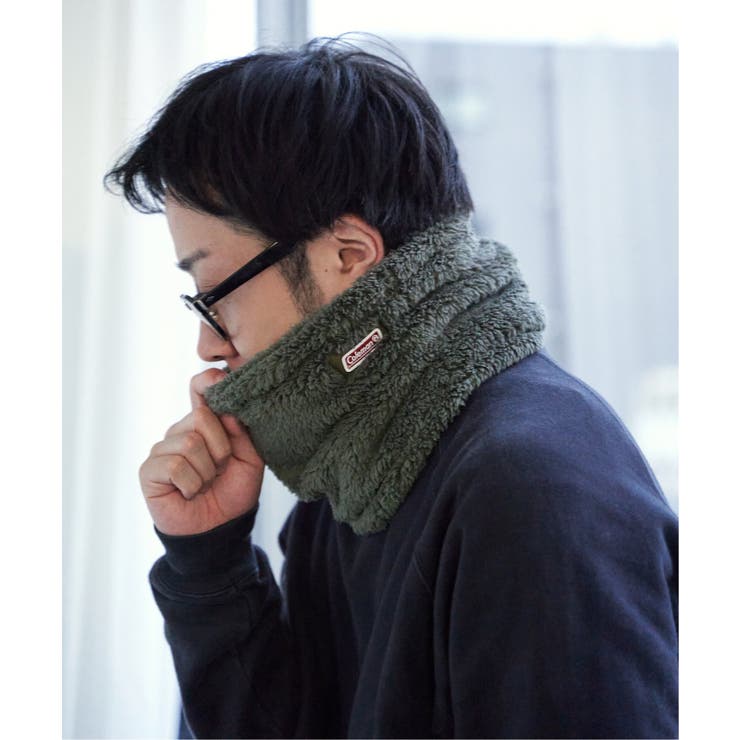 カーキ | 【WEB限定】Coleman ボアネックウォーマー | ikka 