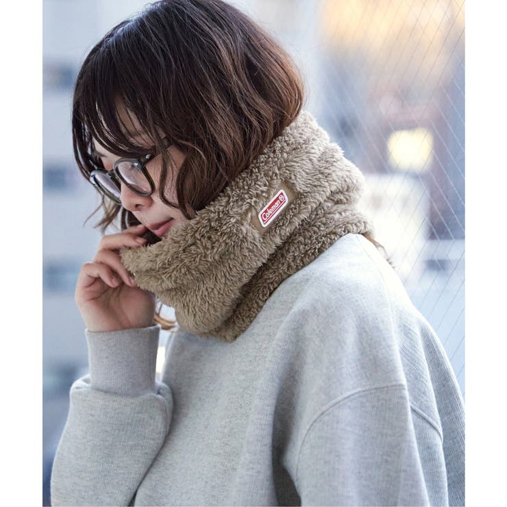 ブラウン | 【WEB限定】Coleman ボアネックウォーマー | ikka 