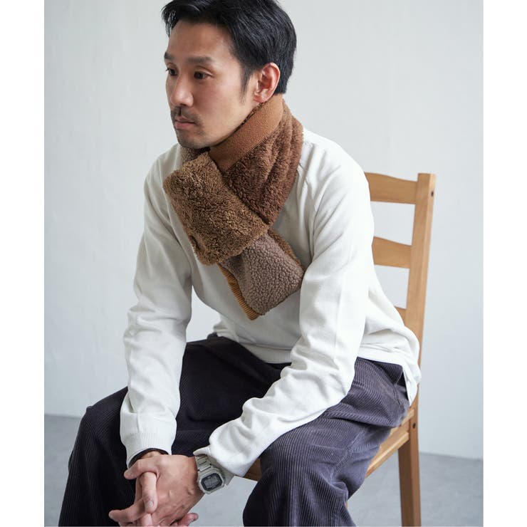 【WEB限定】KRIFF MAYER 切替マフラー | ikka  | 詳細画像2 