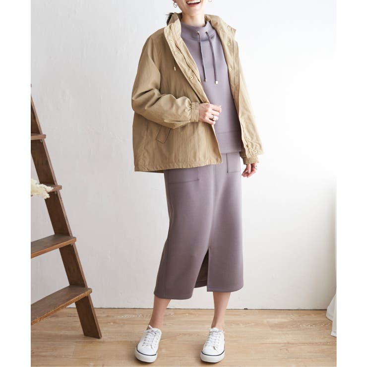 エミ新品紙タグ付き⭐️雑誌掲載⭐️チェック撥水テントコート