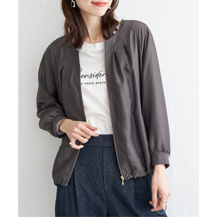 【雑誌InRed web10月号掲載】ライトブルゾン | ikka  | 詳細画像14 