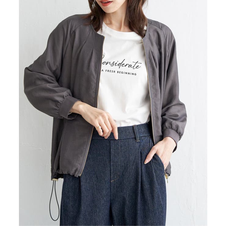 【雑誌InRed web10月号掲載】ライトブルゾン | ikka  | 詳細画像15 