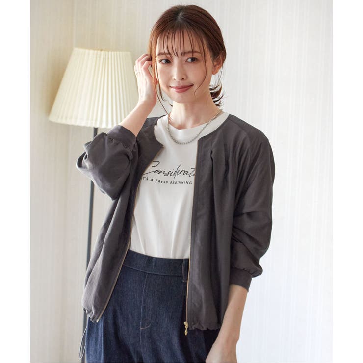 【雑誌InRed web10月号掲載】ライトブルゾン | ikka  | 詳細画像1 