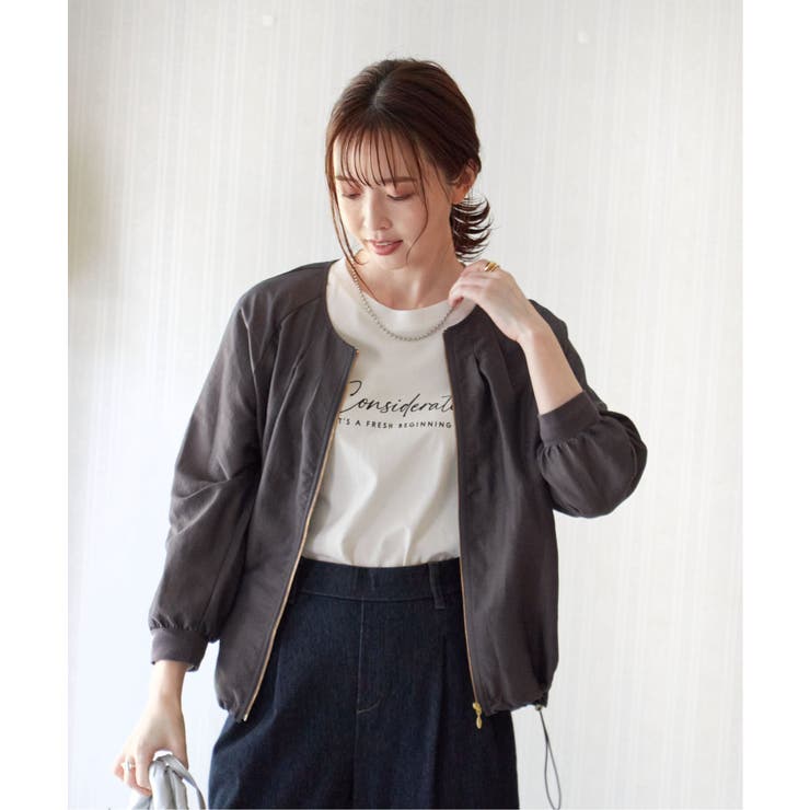 【雑誌InRed web10月号掲載】ライトブルゾン | ikka  | 詳細画像2 