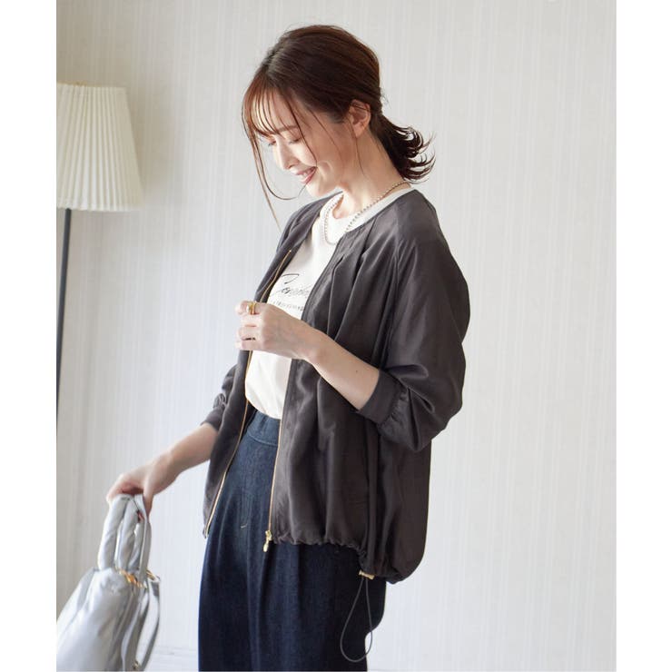 【雑誌InRed web10月号掲載】ライトブルゾン | ikka  | 詳細画像3 