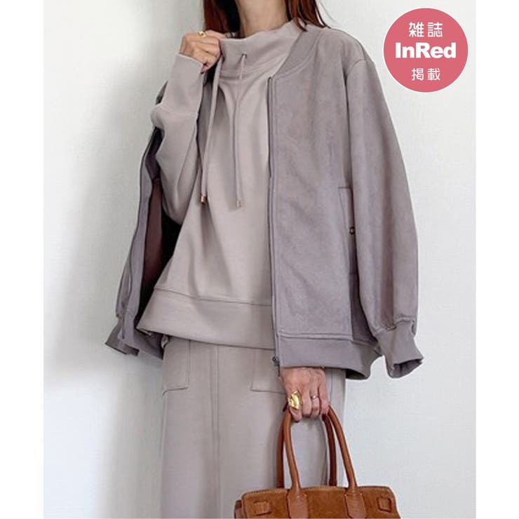 グレー | 【雑誌InRed11月号掲載】フェイクスエードブルゾン | ikka 