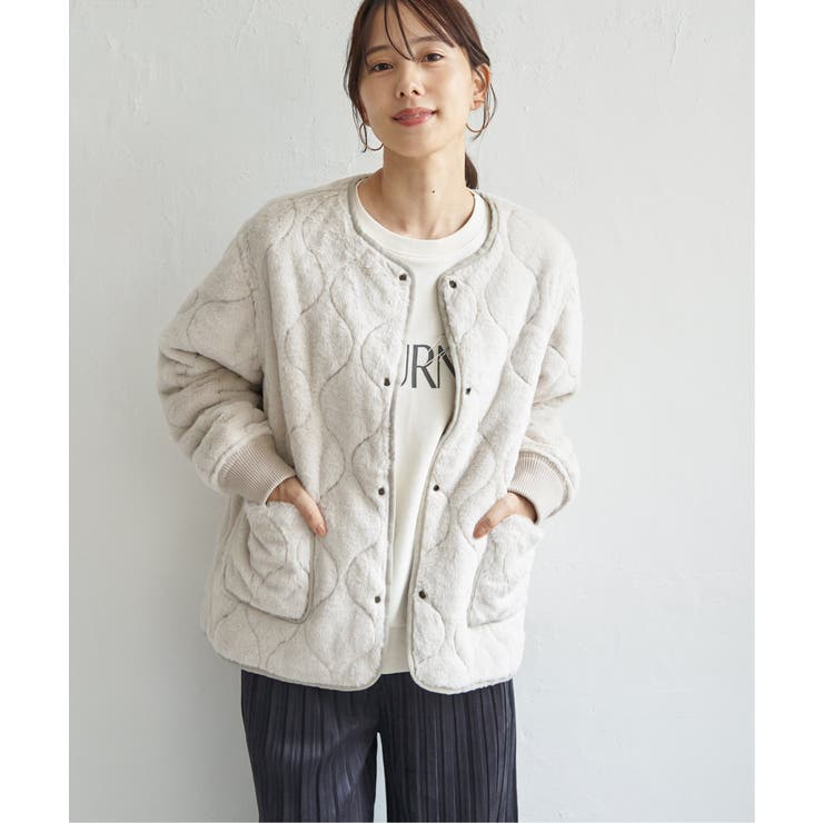 キルトファーリバーシブルブルゾン | ikka  | 詳細画像10 