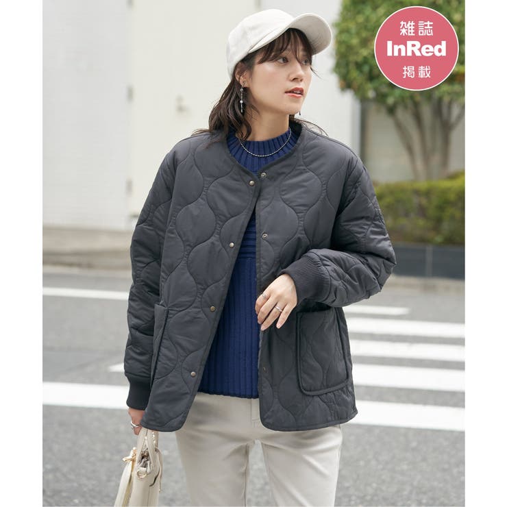 ブラック | キルトファーリバーシブルブルゾン | ikka 