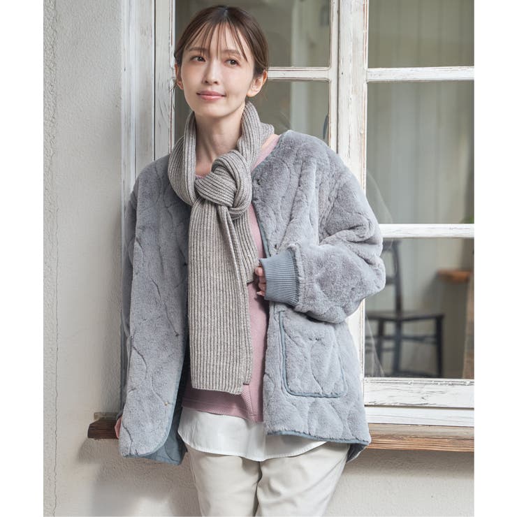 キルトファーリバーシブルブルゾン | ikka  | 詳細画像17 