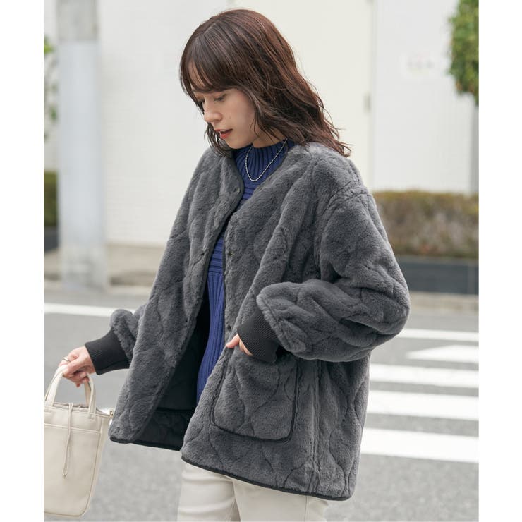 キルトファーリバーシブルブルゾン | ikka  | 詳細画像26 