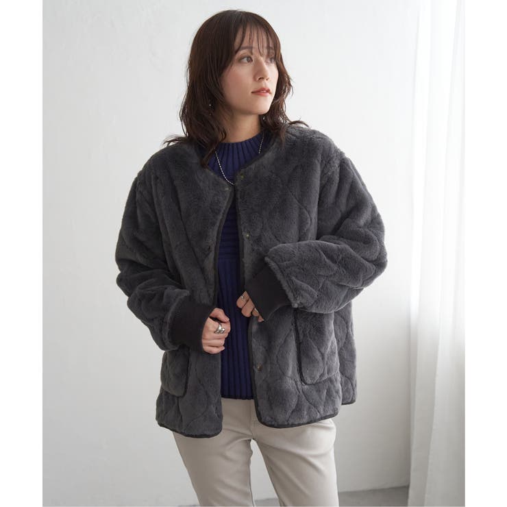 キルトファーリバーシブルブルゾン | ikka  | 詳細画像28 