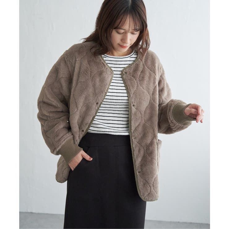 キルトファーリバーシブルブルゾン | ikka  | 詳細画像32 