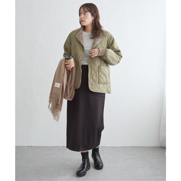 キルトファーリバーシブルブルゾン | ikka  | 詳細画像33 
