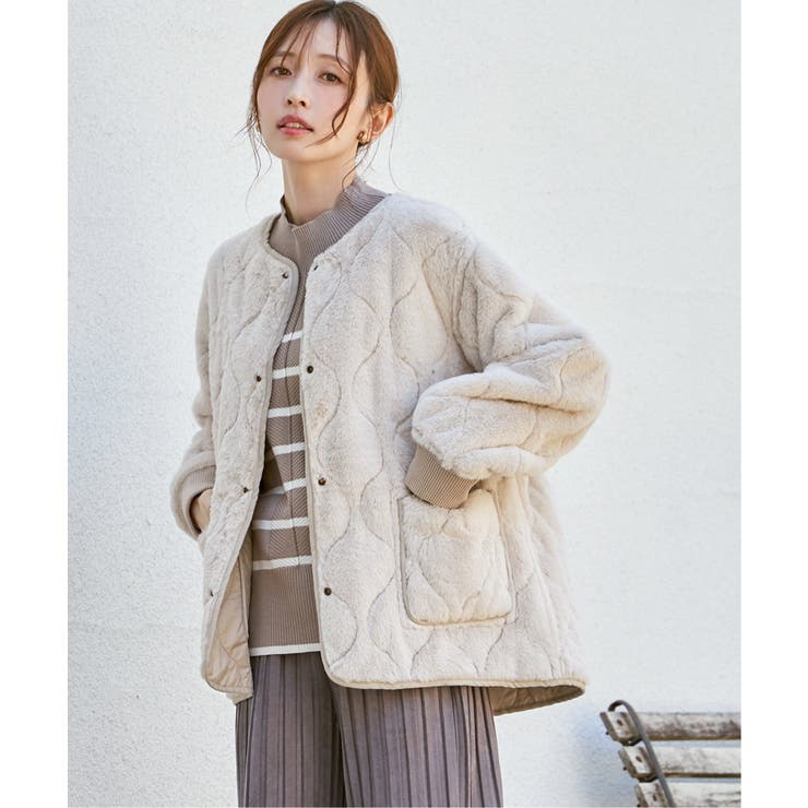 キルトファーリバーシブルブルゾン | ikka  | 詳細画像4 