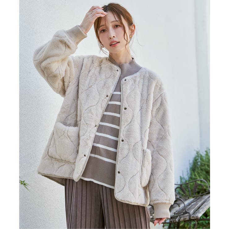 キルトファーリバーシブルブルゾン | ikka  | 詳細画像5 