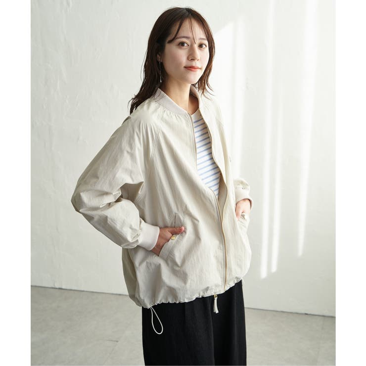 ミドル丈リブブルゾン | ikka  | 詳細画像8 