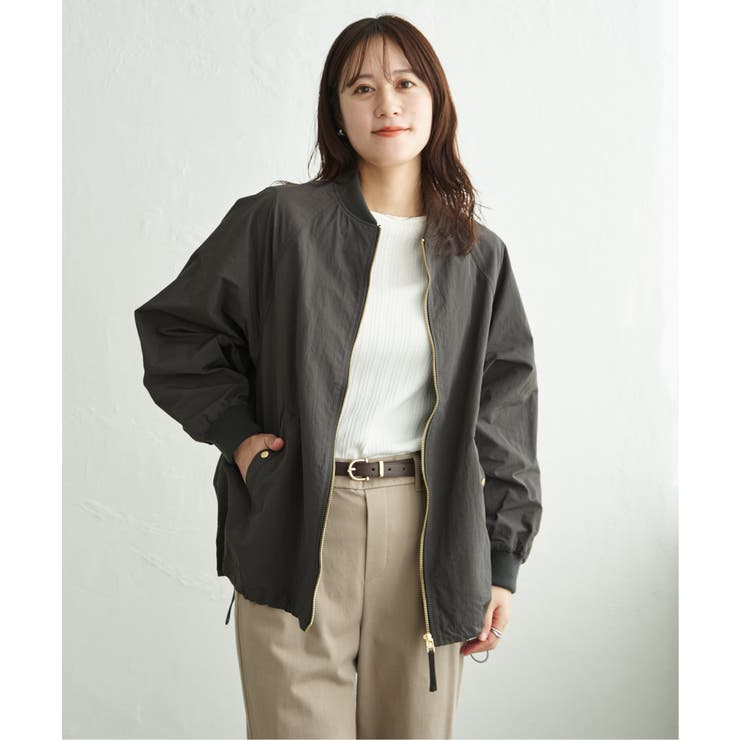 ミドル丈リブブルゾン | ikka  | 詳細画像16 