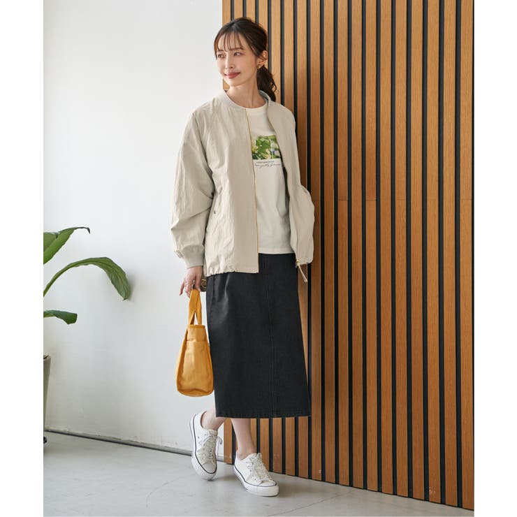 ミドル丈リブブルゾン | ikka  | 詳細画像4 