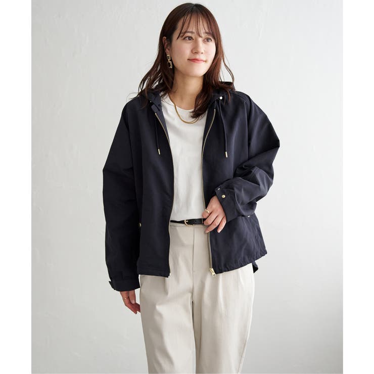 ネイビーブルー | 撥水花粉リリース2WAYマウンテンパーカー【親子コーデ】 | ikka 