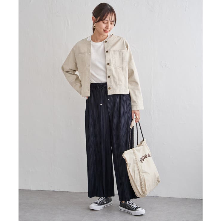 ストレッチデニムノーカラーシャウター【親子コーデ】 | ikka  | 詳細画像22 