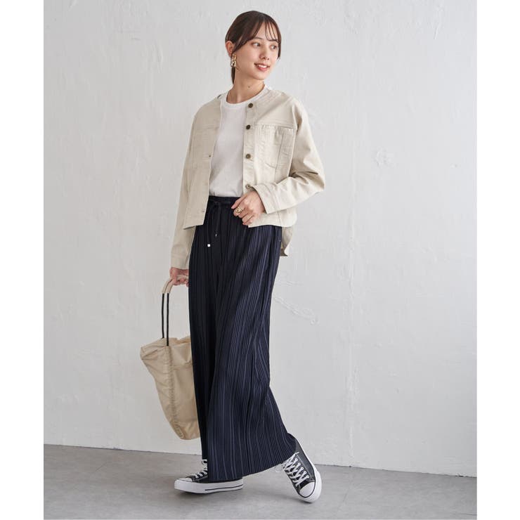 ストレッチデニムノーカラーシャウター【親子コーデ】 | ikka  | 詳細画像23 