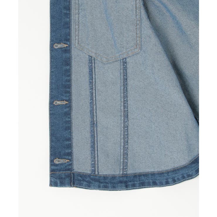 ストレッチデニムノーカラーシャウター【親子コーデ】 | ikka  | 詳細画像37 