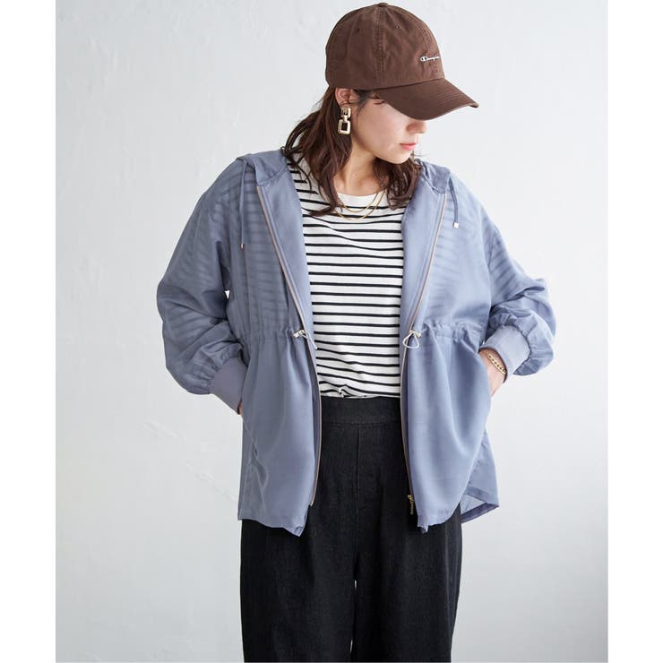 サックスブルー | シアーマウンテンパーカー | ikka 