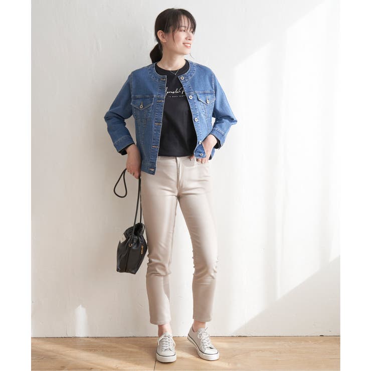 ストレッチノーカラーデニムGジャン | ikka  | 詳細画像11 