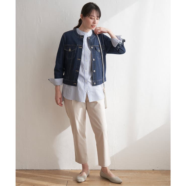 ストレッチノーカラーデニムGジャン | ikka  | 詳細画像12 