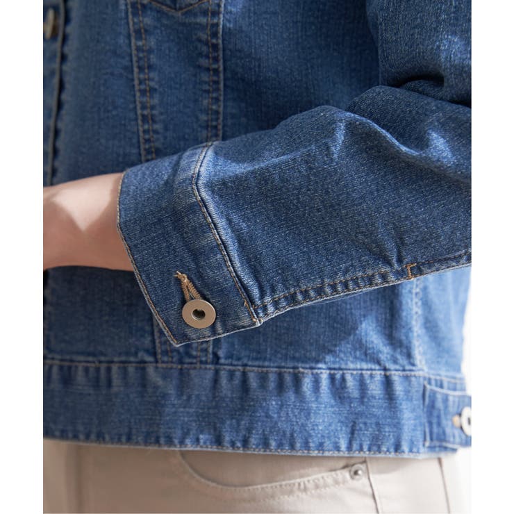 ストレッチノーカラーデニムGジャン | ikka  | 詳細画像18 