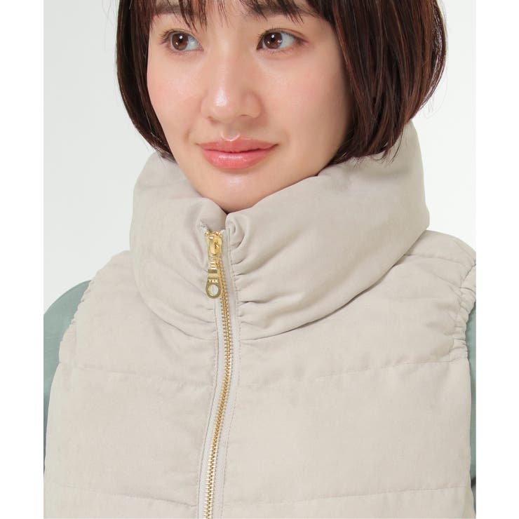 細コールフェイクダウンベスト | ikka  | 詳細画像8 