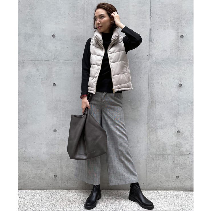 細コールフェイクダウンベスト | ikka  | 詳細画像16 