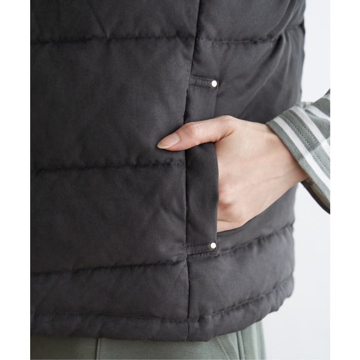 細コールボリューム襟ベスト | ikka  | 詳細画像10 