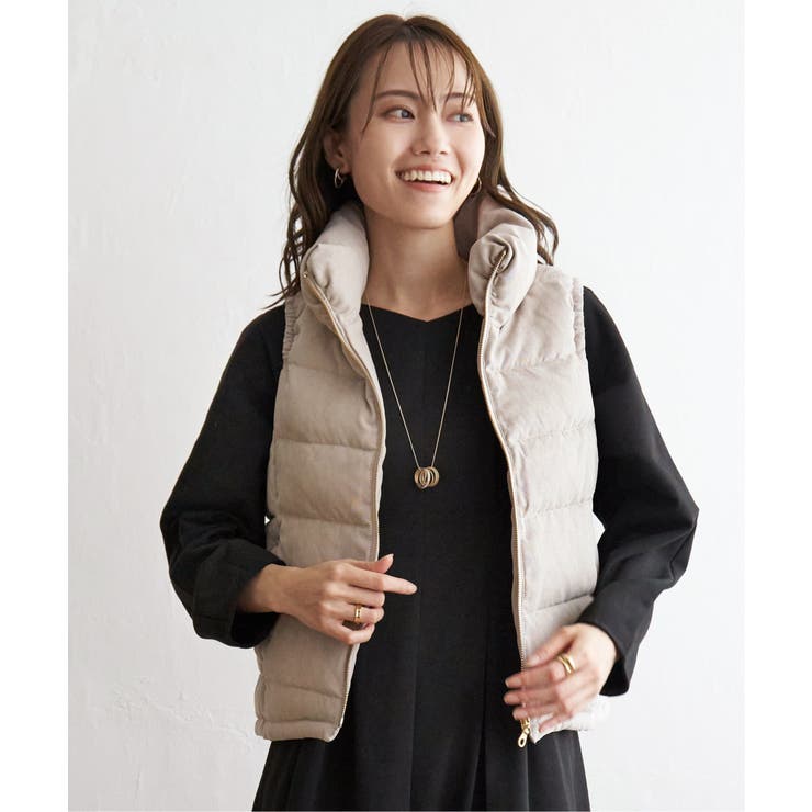 【イッカ】細コールボリューム襟ベスト ikka｜細コールボリューム襟ベスト | Rakuten Fashion(楽天